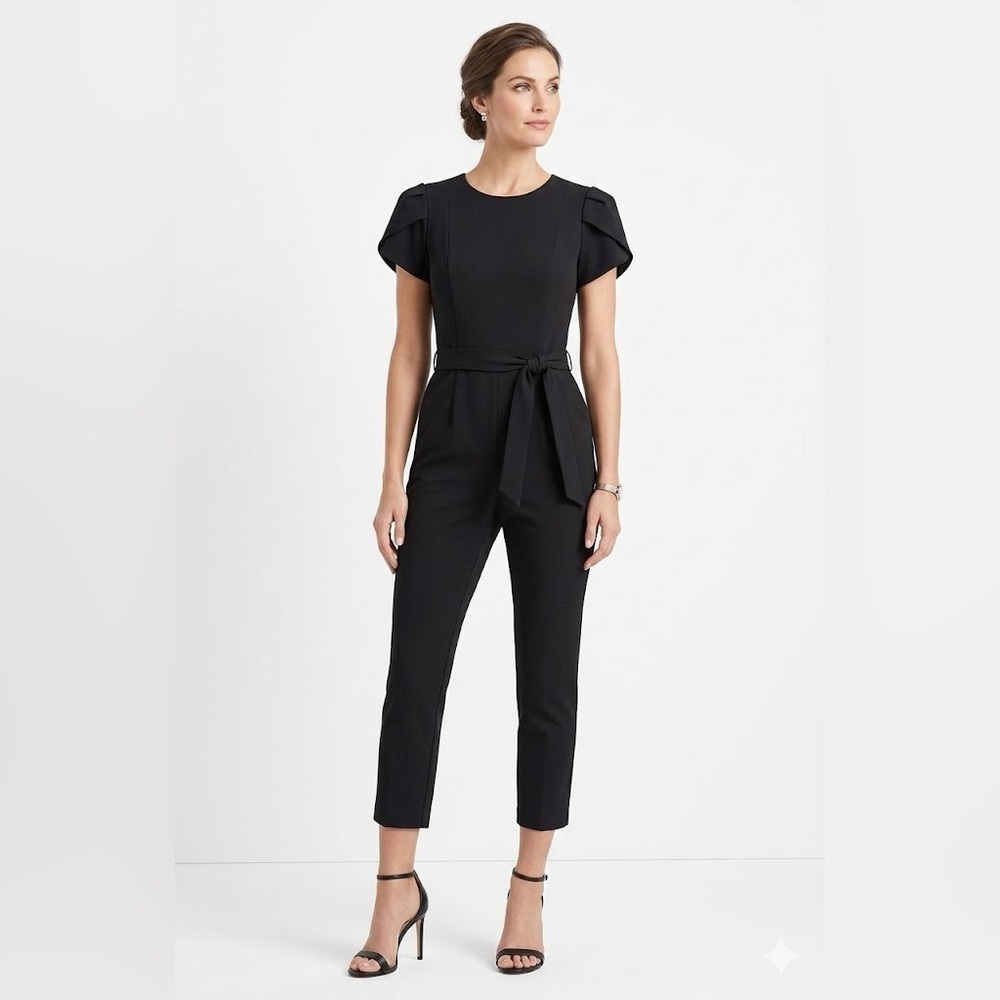 Calvin Klein Short-Sleeve Tapered Jumpsuit